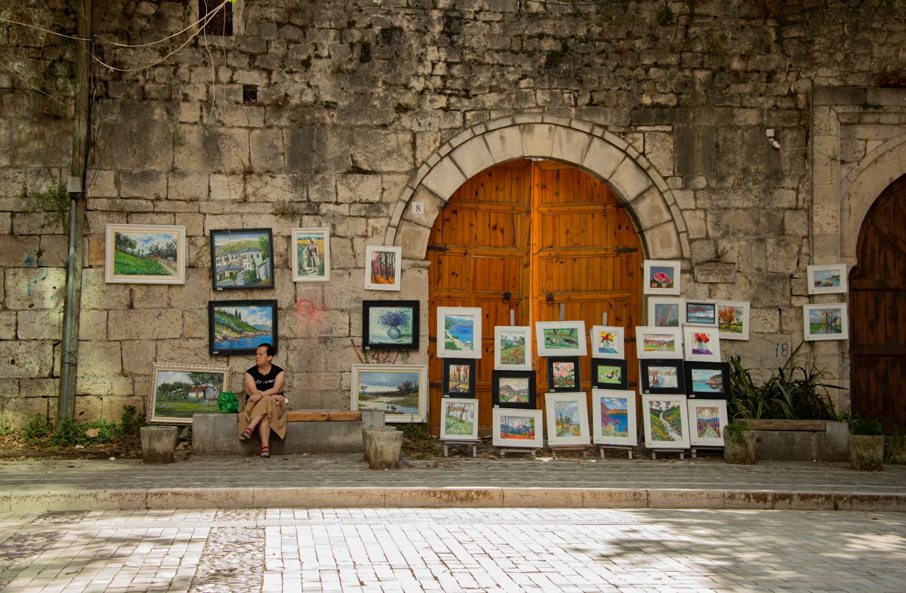 Vue de Tirana et de la place Skanderbeg