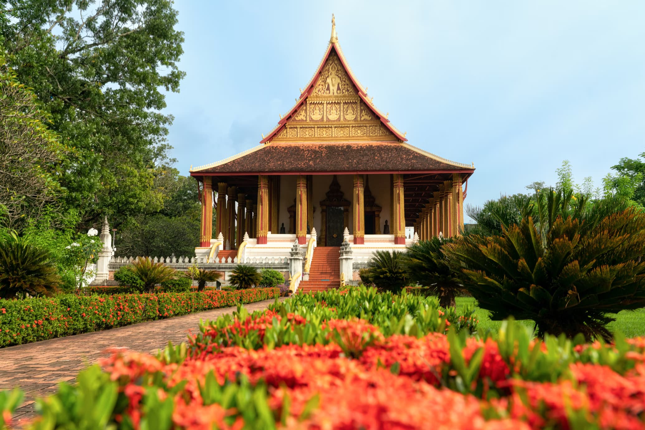 Stupa doré du That Luang à Vientiane